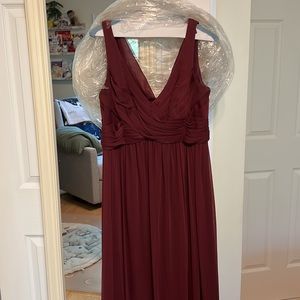 Size 10 David’s Bridal Dress - wine